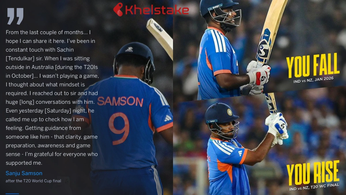 From ‘shattered dreams’ to Player of the Tournament: Sanju Samson credits Sachin Tendulkar’s support