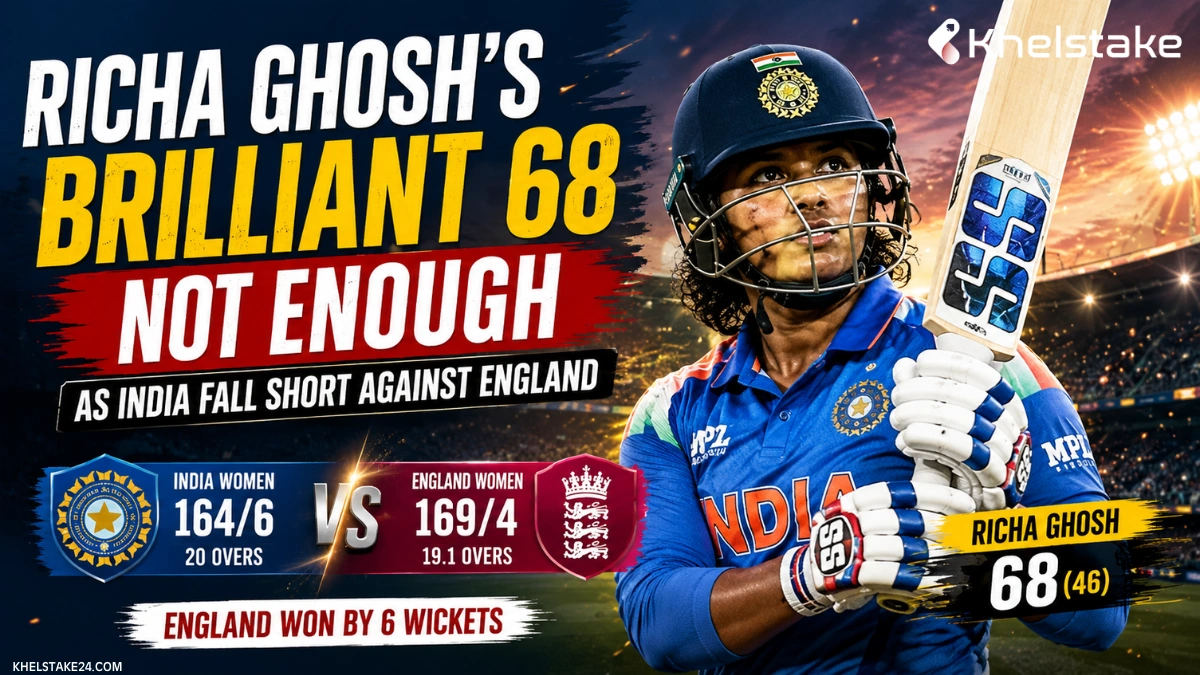 Richa Ghosh’s Brilliant 68 Not Enough As India Face Defeat