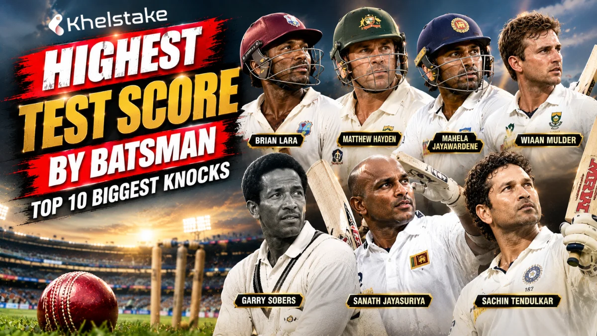 highest test score by batsman
